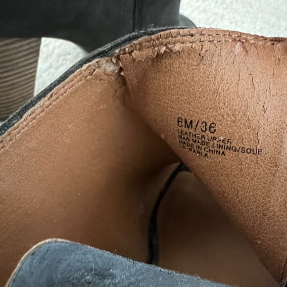 Lucky Brand Leather Peep Toe Ankle Boots Heels Shoes 6 - Picture 10 of 11